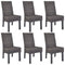 Swen Studio -  Dining Chairs 6 pcs Brown Kubu Rattan and Mango Wood (3x246655)